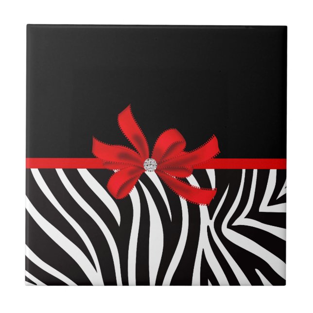 Diamant-Diva (rot) Fliese (Vorderseite)