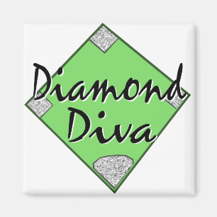 Diamant-Diva-Softball Magnet