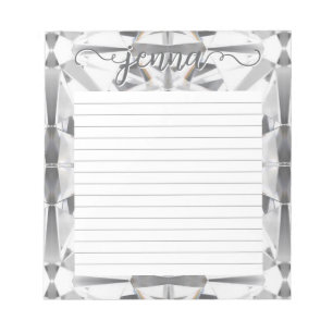 Diamant Edelstein Personalisiert Notizblock