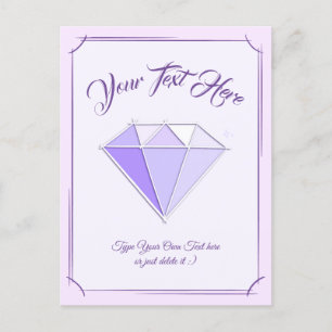 Diamant-Edelstein. Schmuck. 60. Hochzeitsjubiläum Postkarte