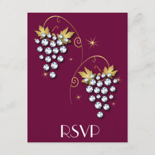Diamant-Einladungs-Trauben-Entwurf Einladung