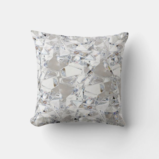 Diamant-Eiskristallglitz-bezauberndes Kissen (Vorderseite)