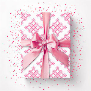 Diamant Endlosknoten Farbton in Rosa Geschenkpapier