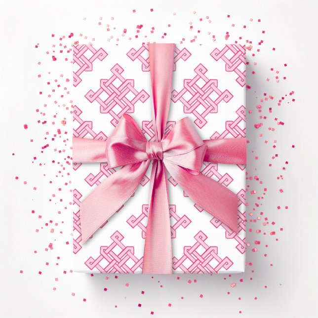 Diamant Endlosknoten Farbton in Rosa Geschenkpapier (Von Creator hochgeladen)
