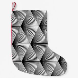 Diamant Geometrie: Vintages Monochrome Kleiner Weihnachtsstrumpf