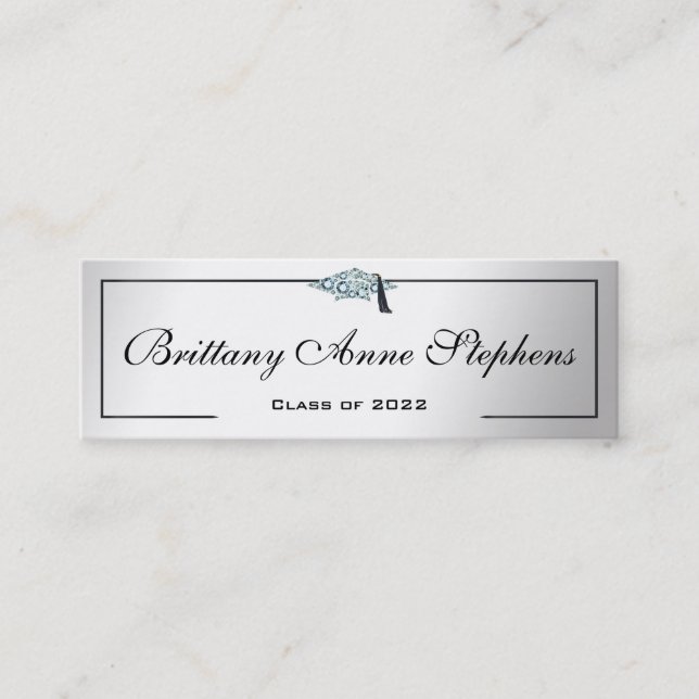 Diamant gestufte Silber-Aufruhekarte für die Grad- Telefonnummerkarte (Vorderseite)