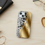 Diamant Glanz Gold Metall personalisiertes Skript  Case-Mate iPhone Hülle<br><div class="desc">Glitter oder Diamanten im Design sind Fotos und simuliert.</div>