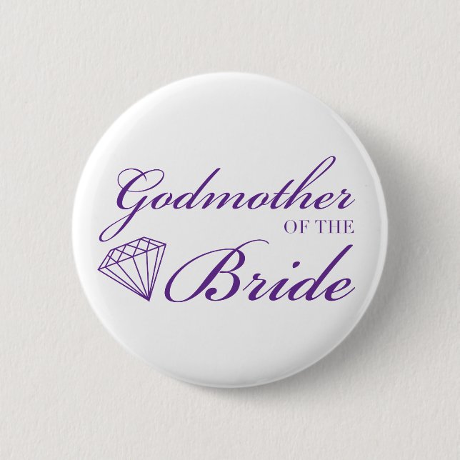 Diamant Godmutter von Bride Lila Button (Vorderseite)