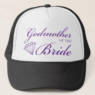 Diamant Godmutter von Bride Lila Truckerkappe