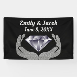 Diamant Hands Hochzeitsbanner Banner