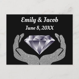 Diamant Hands Hochzeitskarte Postkarte