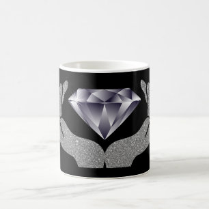 Diamant Hands Kaffeemaschine Tasse