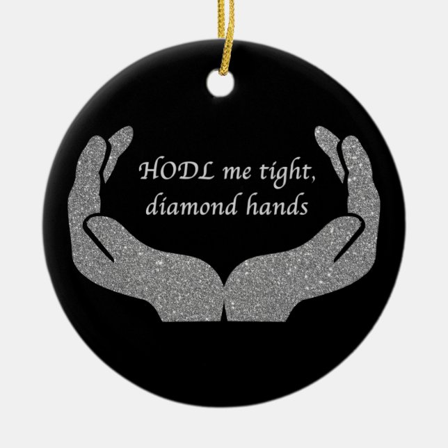 Diamant Hands Keramik Ornament (Vorne)