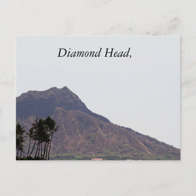 Diamant Head, Fotografie, Hawaii, Post Card Postkarte (Vorderseite)