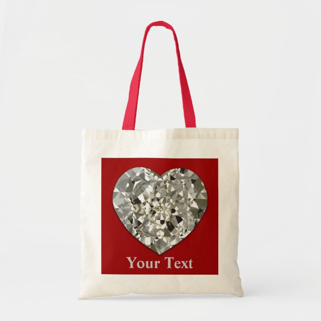 Diamant-Herz-Taschen-Tasche Tragetasche (Vorne)
