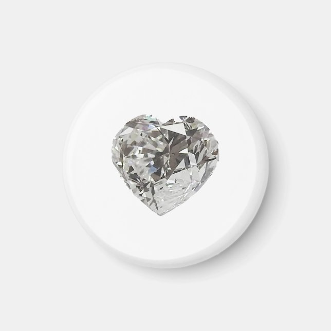Diamant-Herzform Brillant Magnet (Vorne)