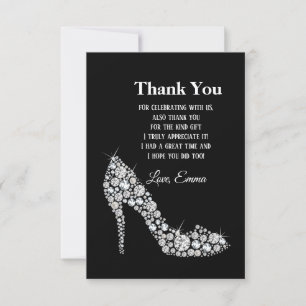 Diamant High Heels Glitzer elegant danke