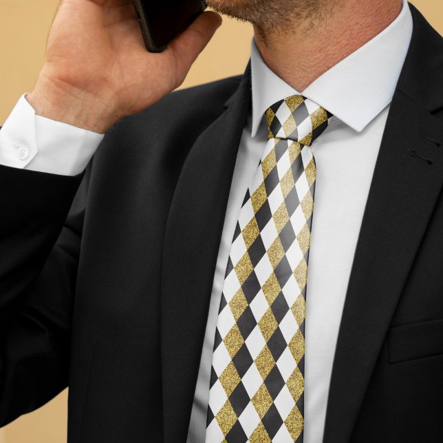 Diamant-Hintergrund mit einem Gold-Glitzer Krawatte (Von Creator hochgeladen)