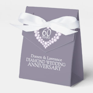 Diamant Hochzeitsherz 60 Jahre Dankeschön für Box Geschenkschachtel