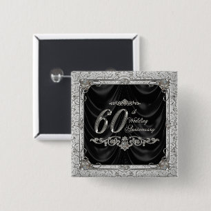Diamant-Hochzeitstag-Knopf Button