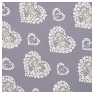 Diamant Hochzeitstag kundenspezifisches Foto Stoff