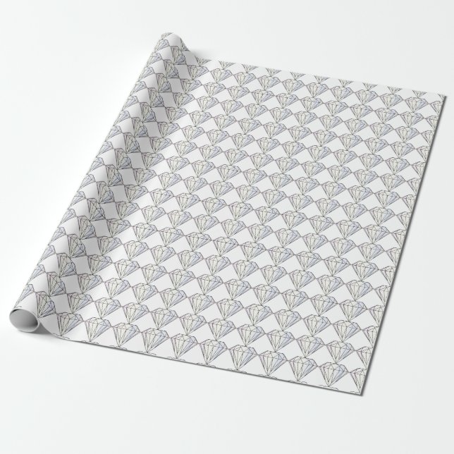 Diamant-Hochzeitstag-Packpapier Geschenkpapier (Ungerollt)
