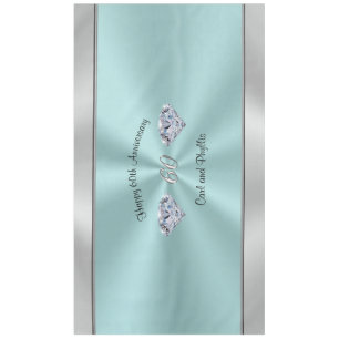 Diamant-Hochzeitstag-Tabellen-Dekorationen Tischdecke