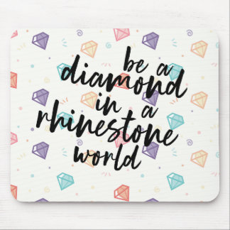 Diamant in einer diamante de imitación-Welt Mousepad