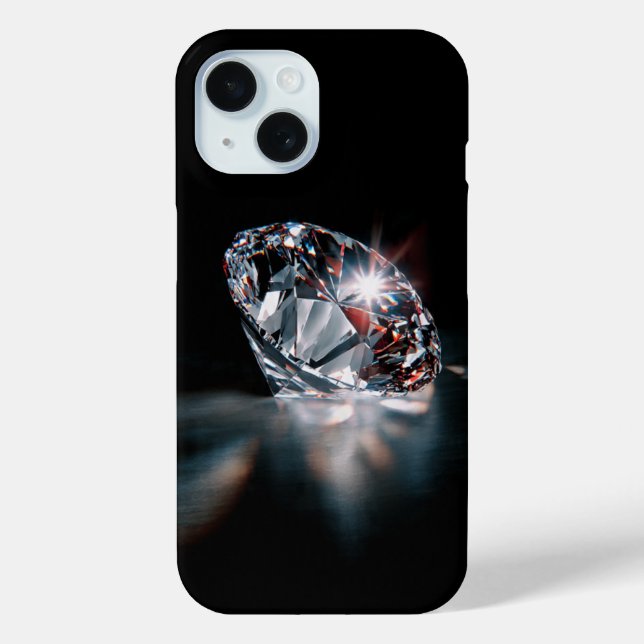 Diamant iPhone 15 Hülle – Funkeln bei jedem Schwun (Rückseite)