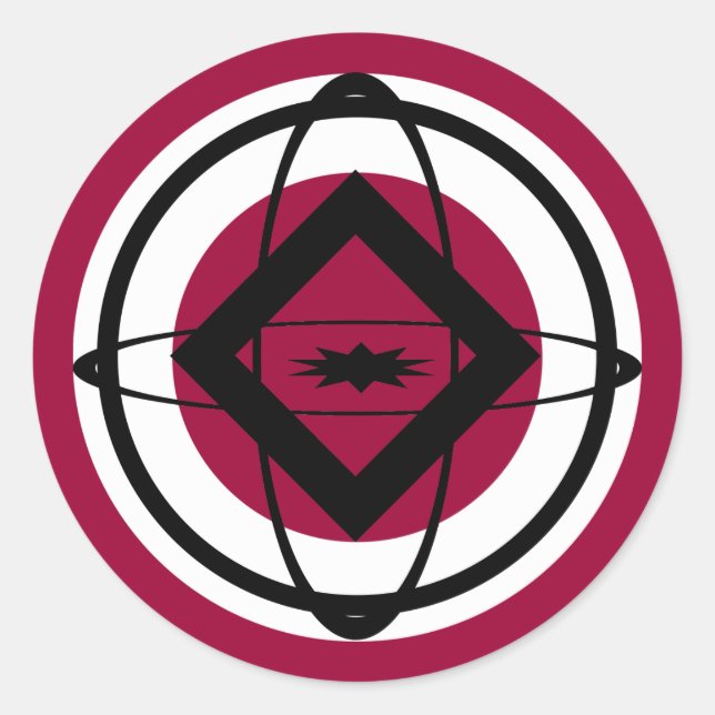 Diamant, Kugeln, Ellipsen Runder Aufkleber (Vorderseite)