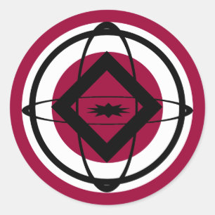 Diamant, Kugeln, Ellipsen Runder Aufkleber