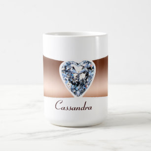 Diamant-kupferne personalisierte Tasse