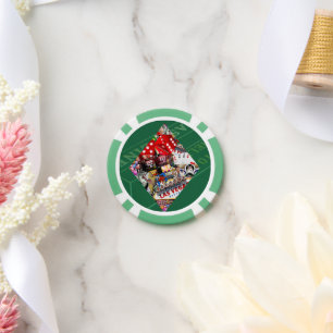 Diamant - Las Vegas Spielkartenform Pokerchips