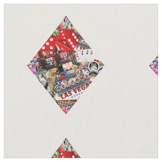 Diamant - Las Vegas Spielkartenform Stoff (Nahaufnahme)