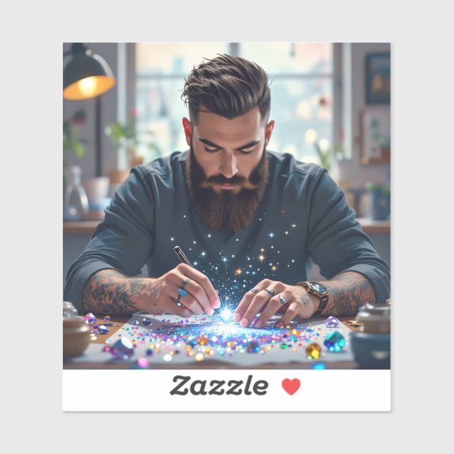 Diamant liebt alle aufkleber (Blatt)