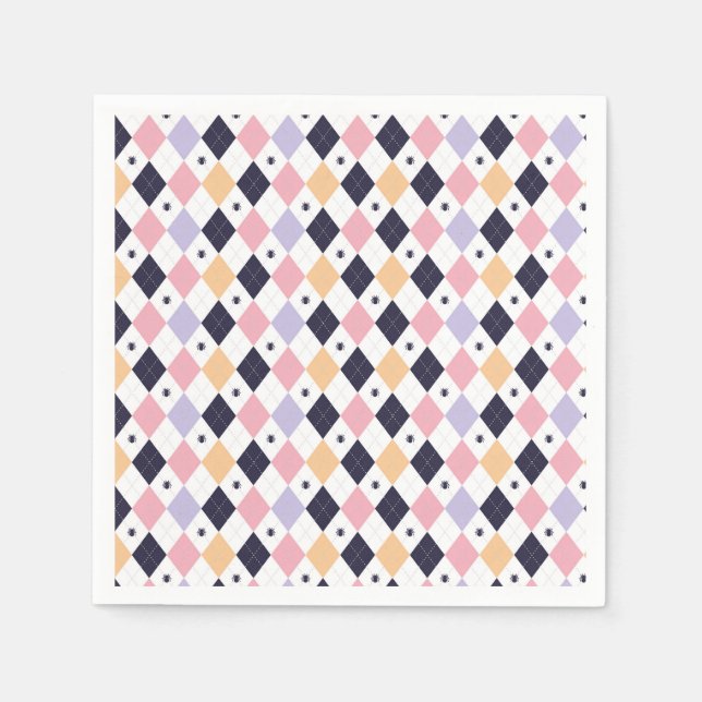 Diamant Lila rosa mit Spinnen Serviette (Vorderseite)