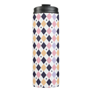 Diamant Lila rosa mit Spinnen Thermosbecher