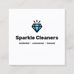 Diamant-Logo-Housekeeping-Service Quadratische Visitenkarte