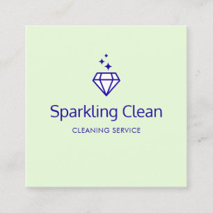 Diamant-Logo-Housekeeping-Service Quadratische Visitenkarte