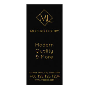 Diamant-Logo Schwarz & Gold Werbekarte