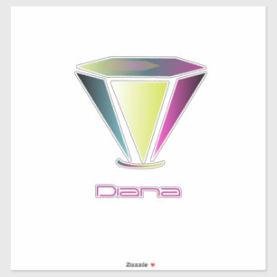 Diamant-Logo-Text-Name-Geschäftsauto-Aufkleber Aufkleber