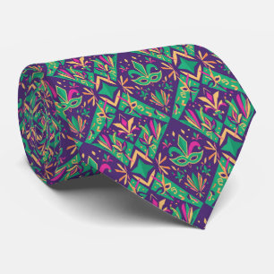 Diamant-Masquerade-Mardi-Gras-Schlips Krawatte
