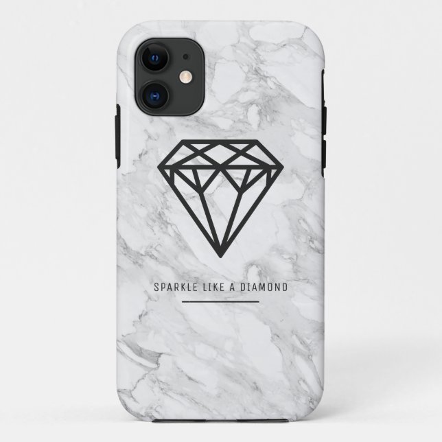 Diamant mit Marmor Case-Mate iPhone Hülle (Rückseite)