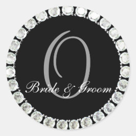 Diamant-Monogramm O anpassbares Siegel Runder Aufkleber
