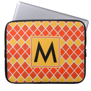 Diamant Muster #80 Mit Monogramm Laptopschutzhülle