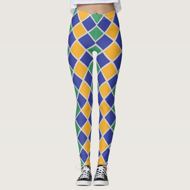 Diamant Muster #82 Leggings (Vorderseite)