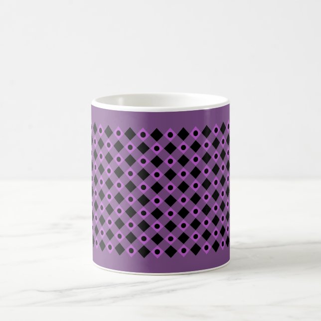 Diamant Muster #94 Lila Kaffeetasse (Mittel)