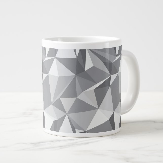 Diamant-Muster - abstraktes Polygon Jumbo-Tasse (Vorderseite Rechts)