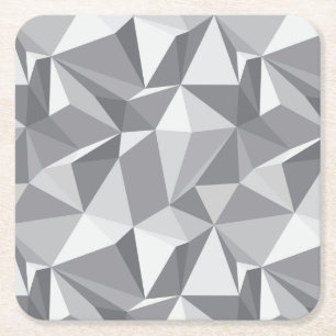 Diamant-Muster - abstraktes Polygon Rechteckiger Pappuntersetzer