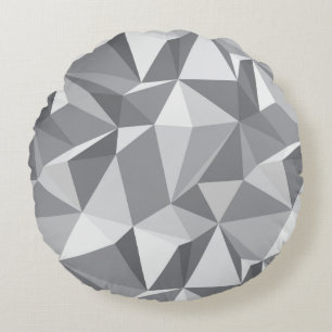 Diamant-Muster - abstraktes Polygon Rundes Kissen
